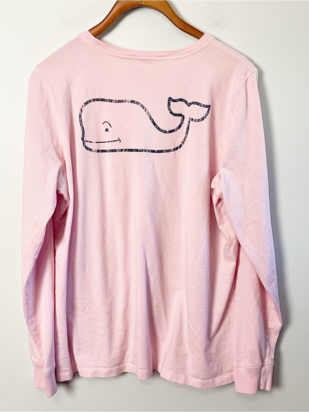Vineyard Vines Women’s Large Pink Long Sleeve Whale Pocket Tee - Picture 6 of 7
